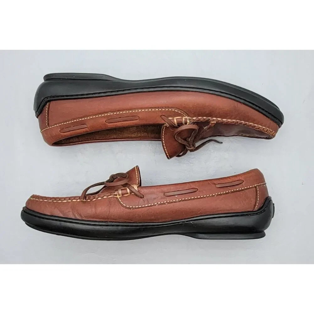 Cole Haan Men’s Brown Leather Moccasins Size 8M Slip-On Loafers